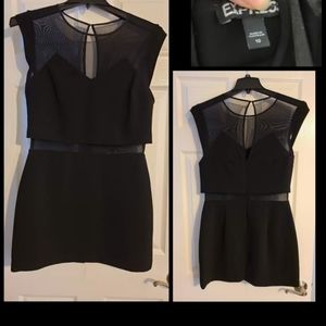 Black mini dress- peek a boo